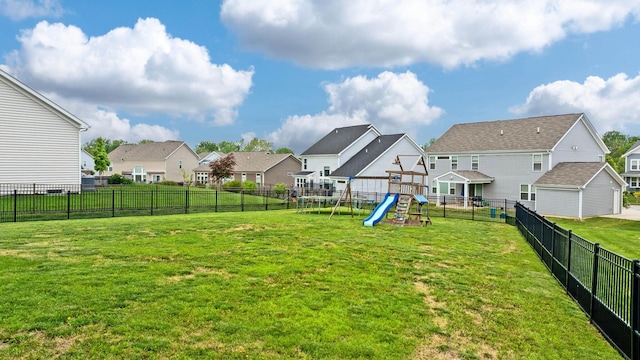 7179 Seymour Ct, Canal Winchester, OH 43110 - fenced backyard featuring a residential view and a playground