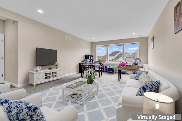 7179 Seymour Ct, Canal Winchester, OH 43110 - carpeted living room featuring recessed lighting