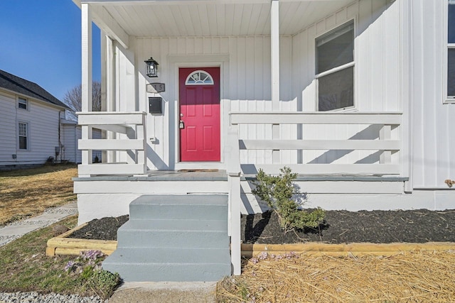 view of doorway to property