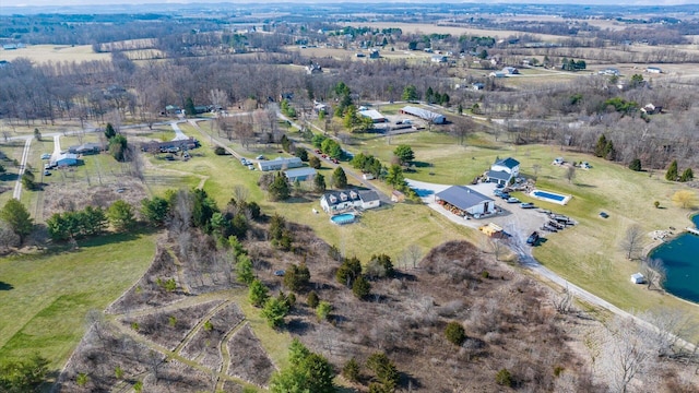 bird's eye view featuring a rural view