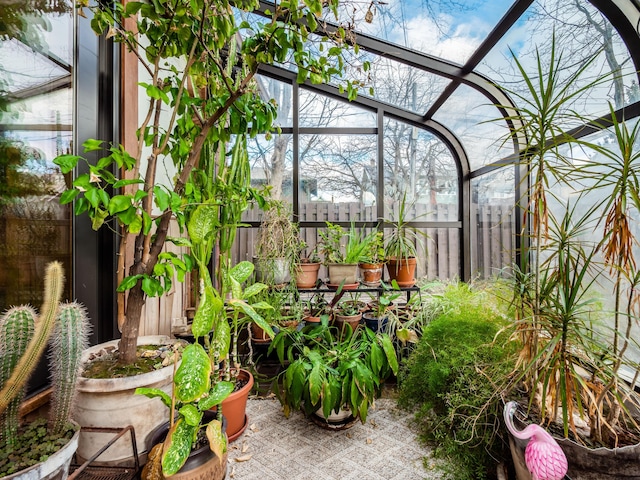 view of sunroom