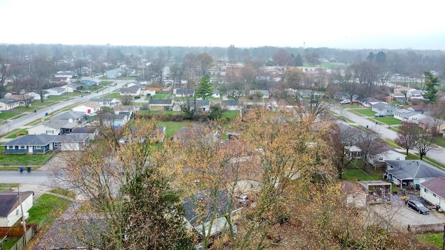 bird's eye view with a residential view