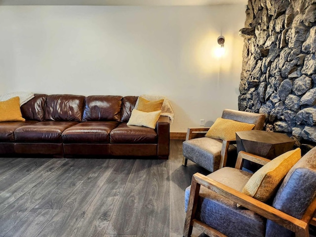 living room featuring wood finished floors