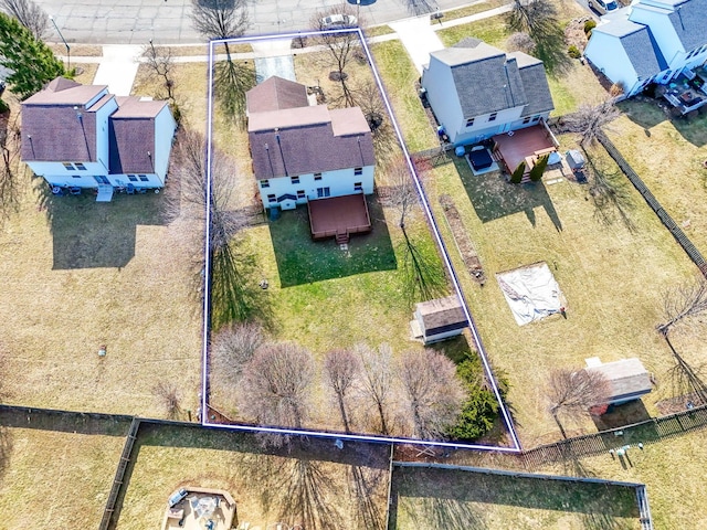 drone / aerial view featuring a residential view