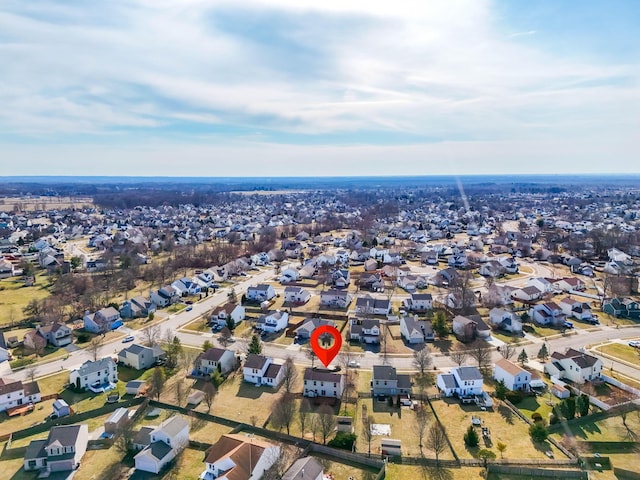 aerial view featuring a residential view