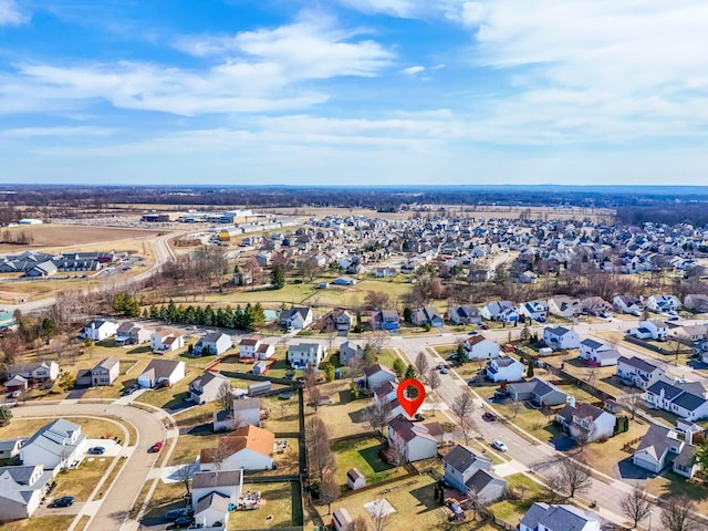 drone / aerial view featuring a residential view