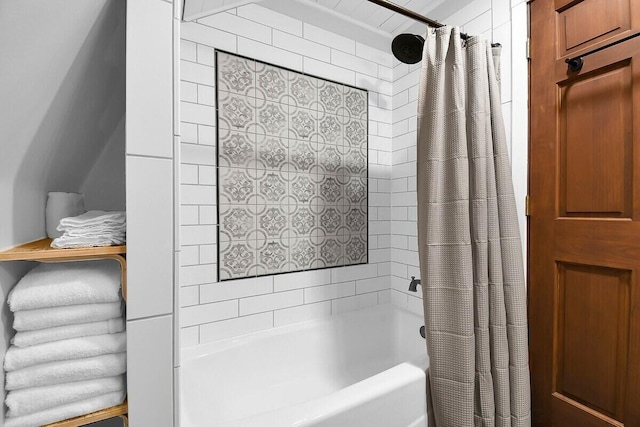full bathroom with shower / tub combo