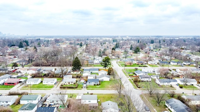 bird's eye view with a residential view