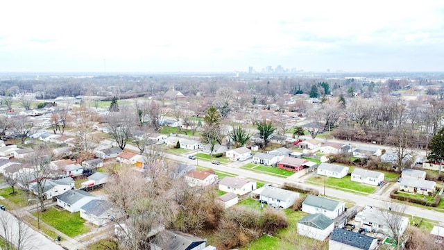 bird's eye view with a residential view