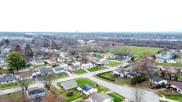 aerial view with a residential view