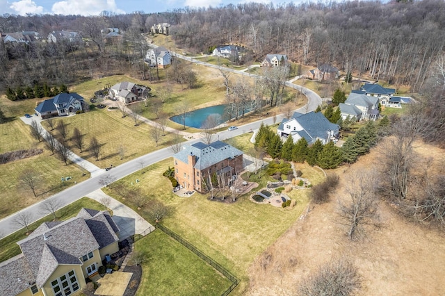 bird's eye view featuring a residential view