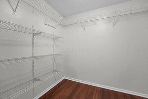 spacious closet with wood finished floors