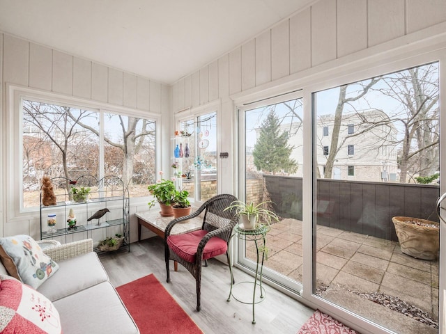 view of sunroom