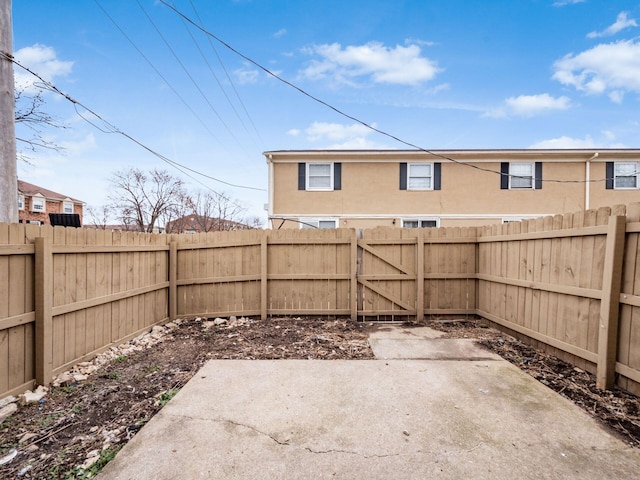 view of patio with a fenced backyard