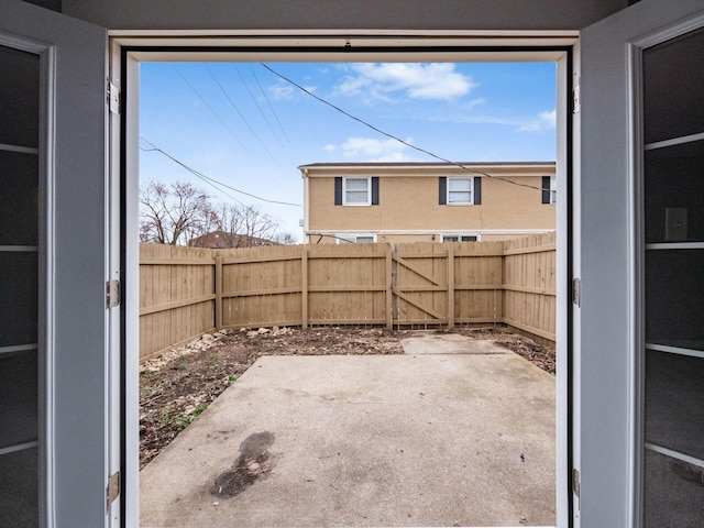 view of patio with a fenced backyard