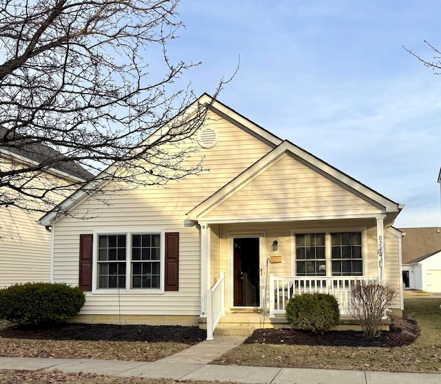 bungalow-style house with a porch