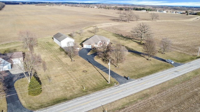 drone / aerial view featuring a rural view