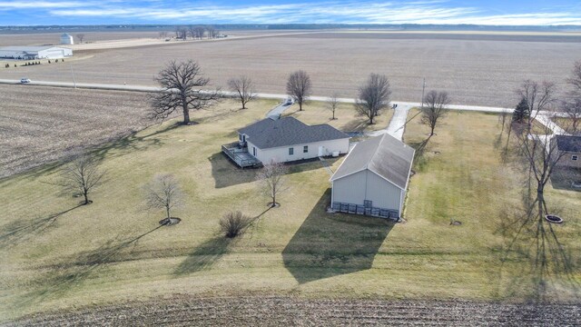 drone / aerial view featuring a rural view