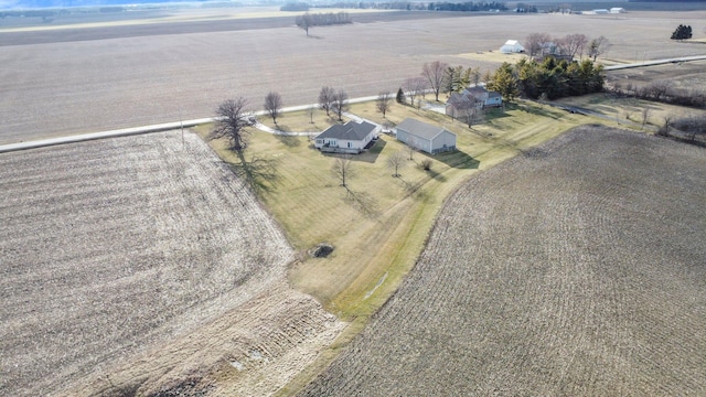 aerial view featuring a rural view