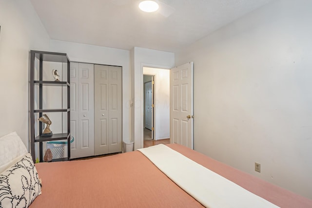 bedroom featuring a closet