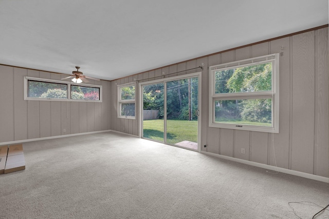957 Sharon View Dr, Newark, OH 43055 - spare room with carpet floors, ceiling fan, and plenty of natural light