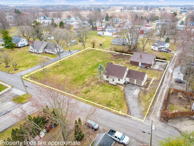 birds eye view of property featuring a residential view