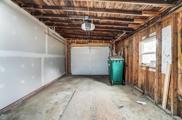 garage featuring a garage door opener