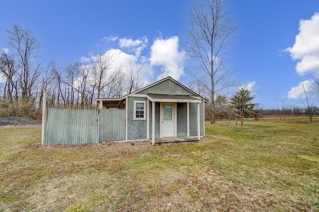 view of outbuilding featuring an outbuilding