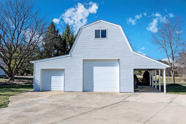 garage with a detached garage