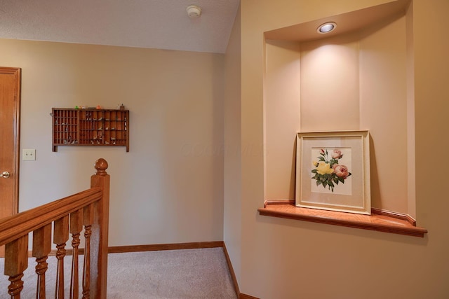 7334 Crossett Ct, Canal Winchester, OH 43110 - corridor with baseboards, an upstairs landing, and carpet flooring