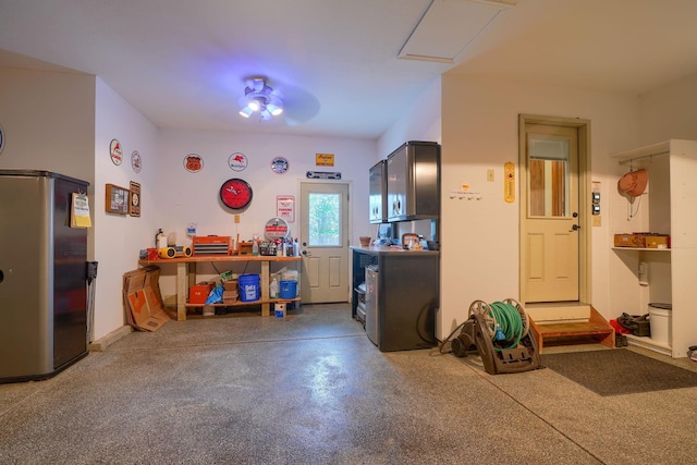 7334 Crossett Ct, Canal Winchester, OH 43110 - interior space with freestanding refrigerator