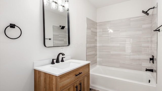 full bathroom with  shower combination and vanity