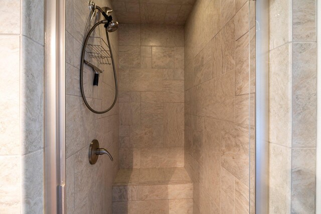 room details with a shower stall