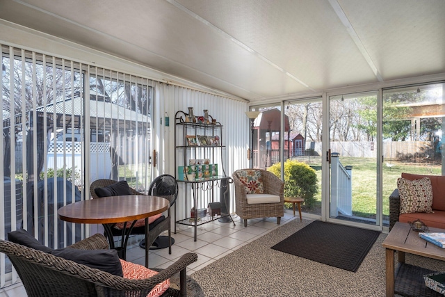 view of sunroom / solarium