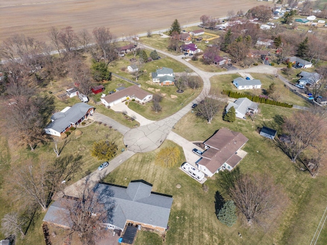 bird's eye view featuring a residential view