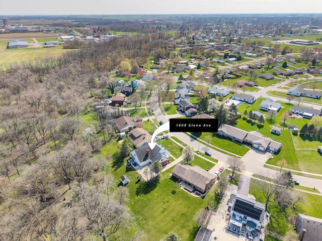 aerial view featuring a residential view