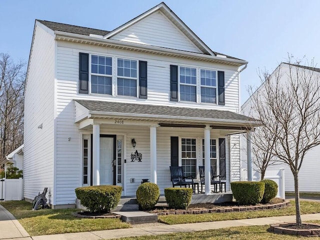 view of front of house with a porch