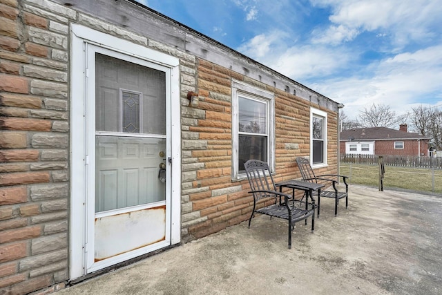 view of patio with fence