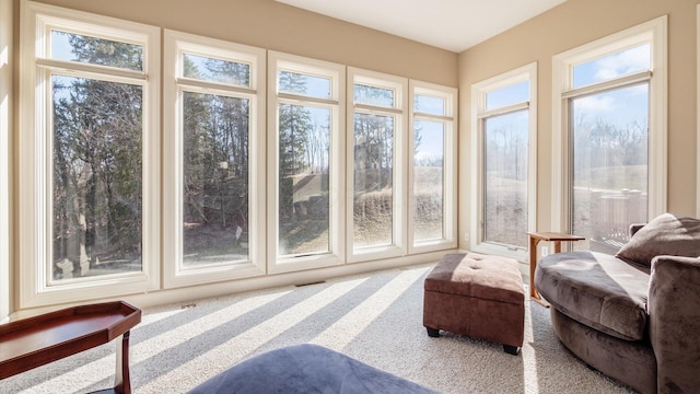 sunroom featuring visible vents