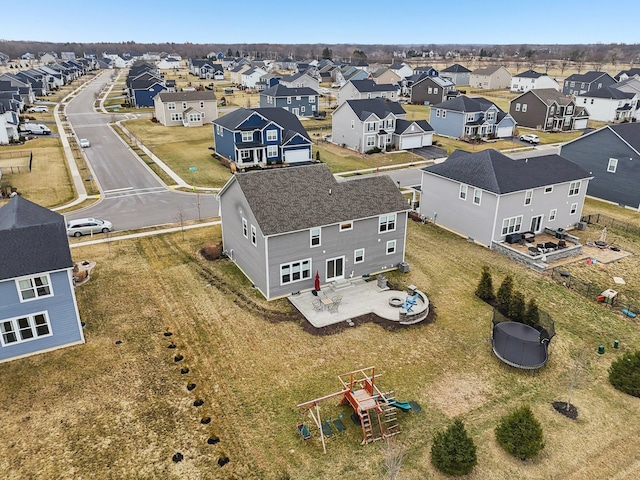 drone / aerial view featuring a residential view