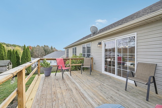 view of wooden deck