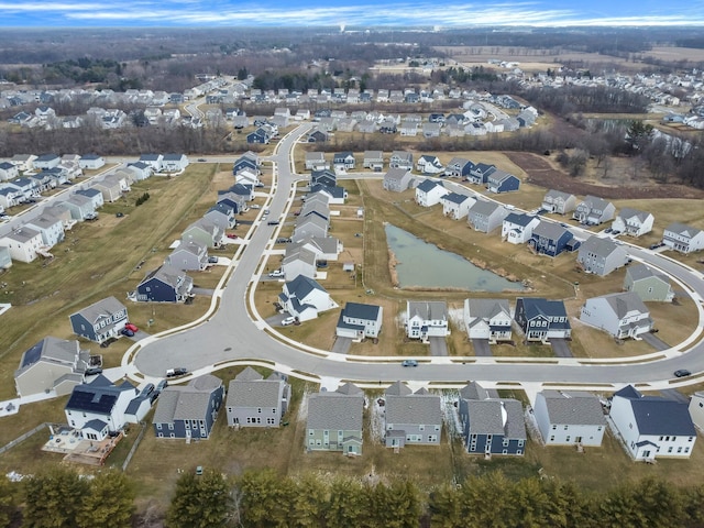 bird's eye view featuring a residential view