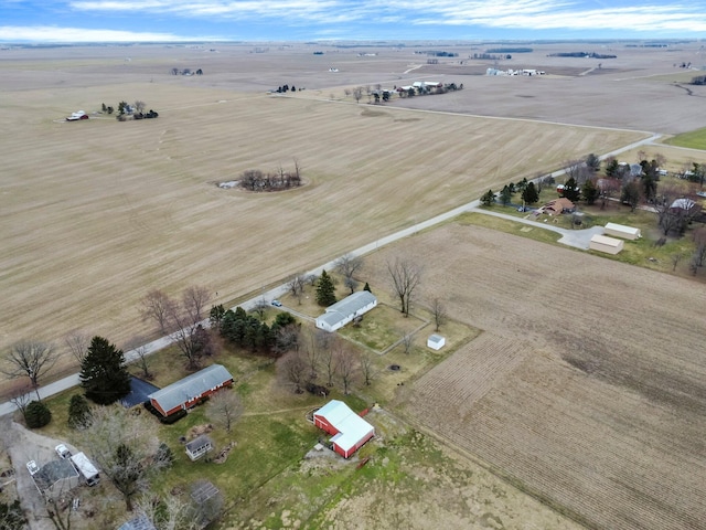 aerial view with a rural view