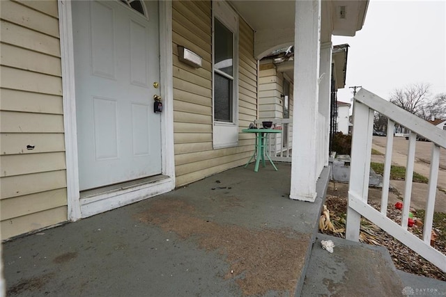 view of doorway to property