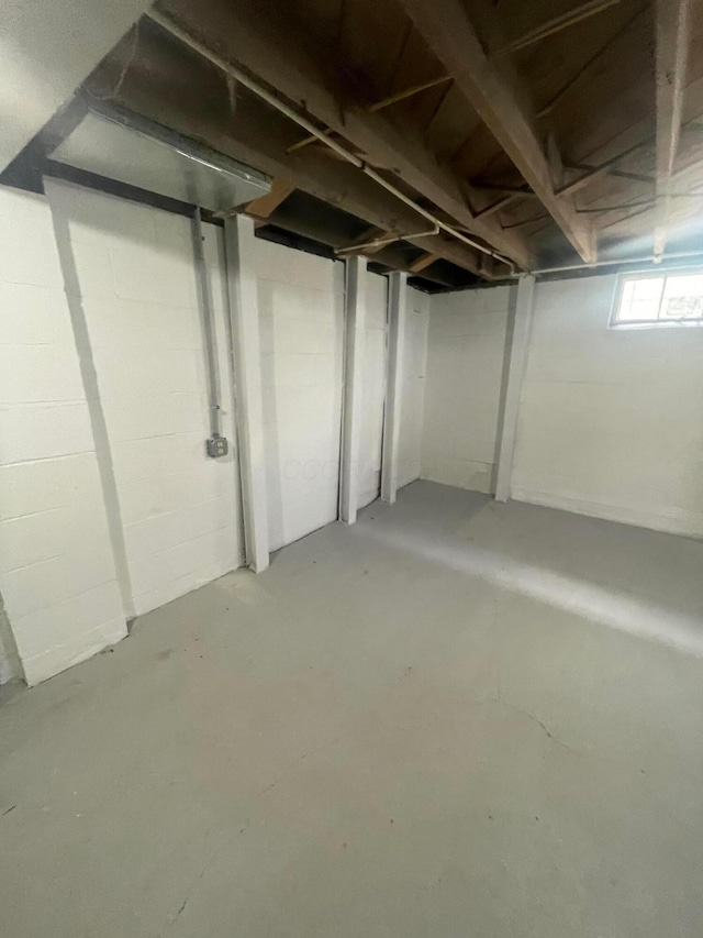 view of basement