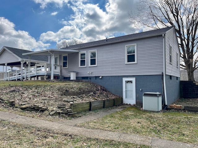 view of rear view of property