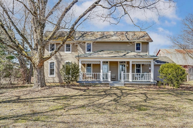 view of front of home featuring a porch