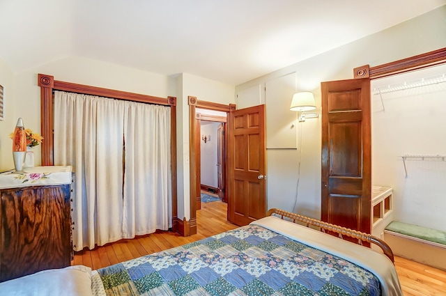 bedroom featuring wood-type flooring