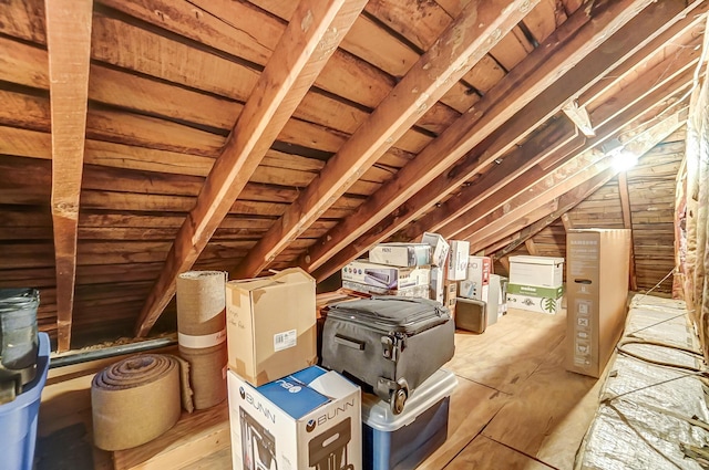 view of attic