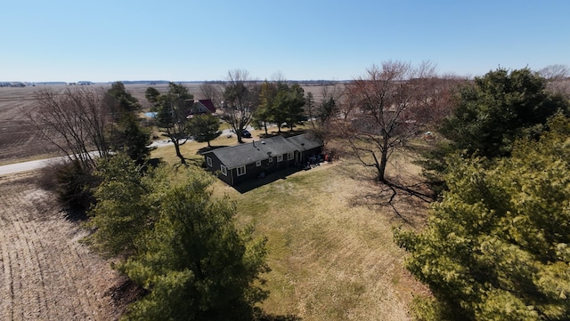 aerial view with a rural view